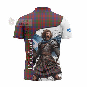 Gow Crest Tartan Zipper Polo Shirt Inspired by the Freedom of Scottish Warrior