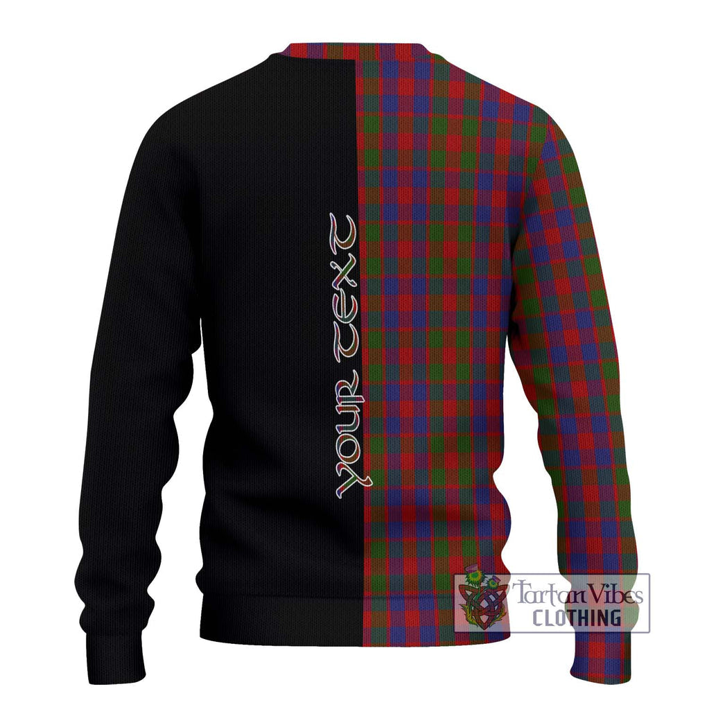 Gow Tartan Knitted Sweater with Family Crest and Half Of Me Style - Tartanvibesclothing Shop