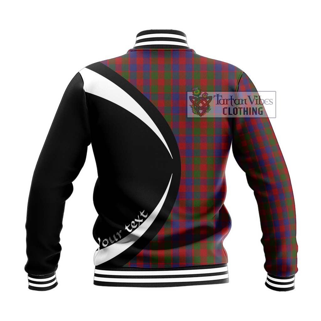 Gow Tartan Baseball Jacket with Family Crest Circle Style - Tartan Vibes Clothing