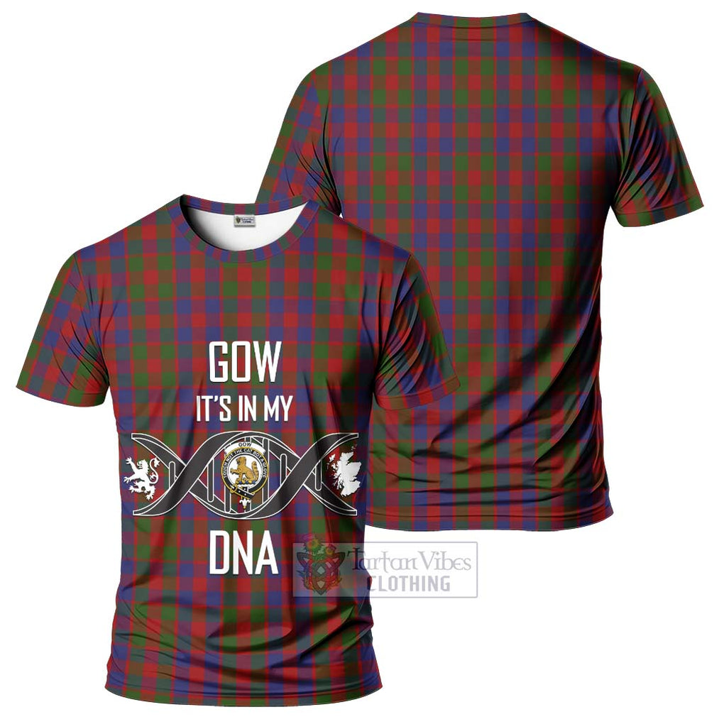 Gow Tartan T-Shirt with Family Crest DNA In Me Style - Tartan Vibes Clothing