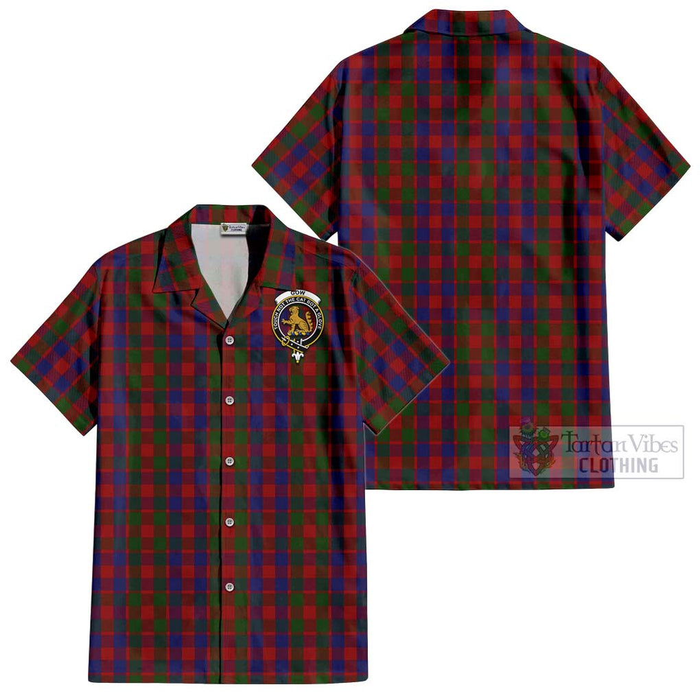 Gow Tartan Cotton Hawaiian Shirt with Family Crest Kid - Tartan Vibes Clothing