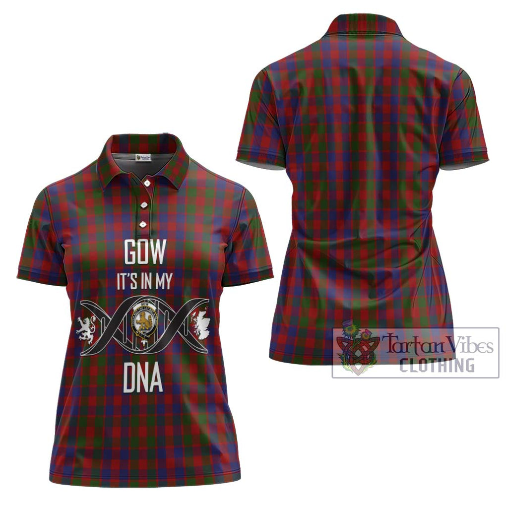 Gow Tartan Women's Polo Shirt with Family Crest DNA In Me Style - Tartanvibesclothing Shop