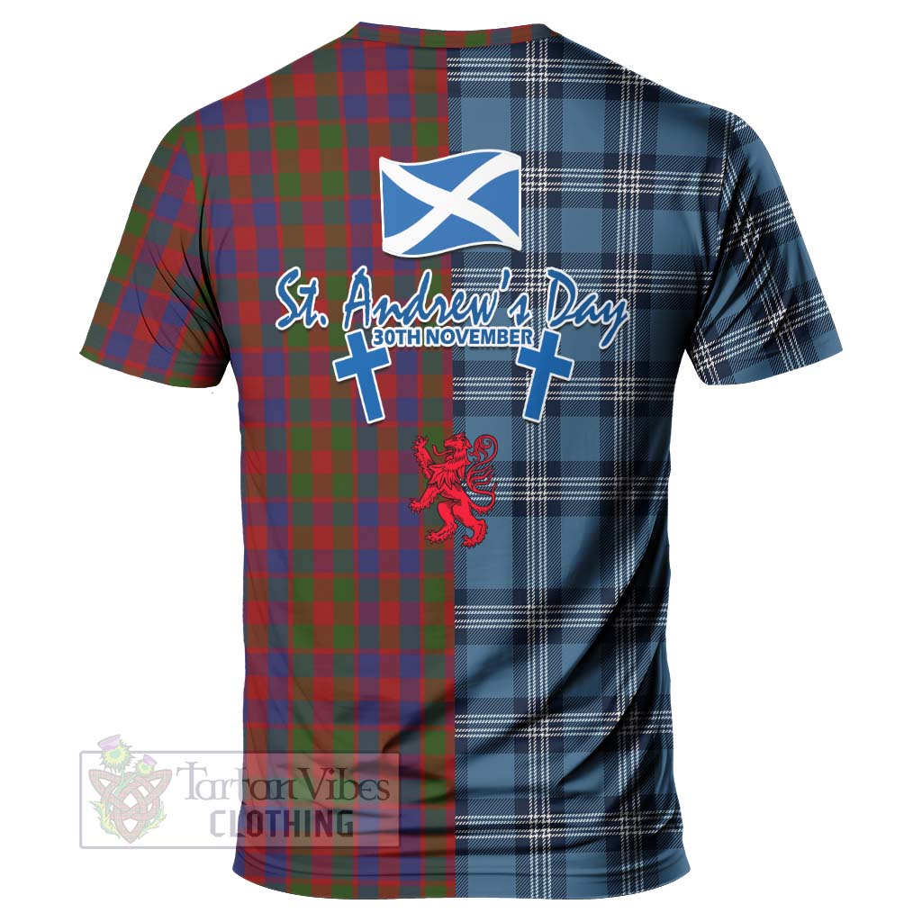 Tartan Vibes Clothing Gow Tartan T-Shirt Happy St. Andrew's Day Half Tartan Style