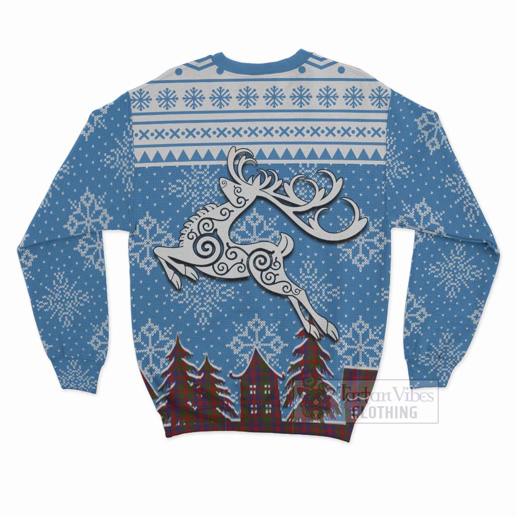 Tartan Vibes Clothing Gow Clan Christmas Sweatshirt Celtic Reindeer Style