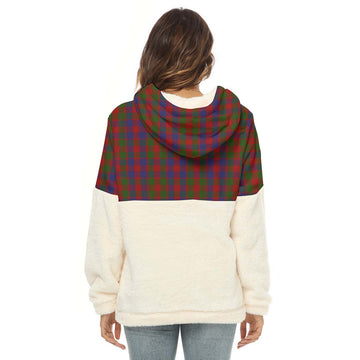 Gow Tartan Women's Borg Fleece Hoodie With Half Zip