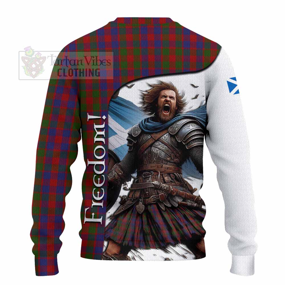 Tartan Vibes Clothing Gow Crest Tartan Knitted Sweater Inspired by the Freedom of Scottish Warrior