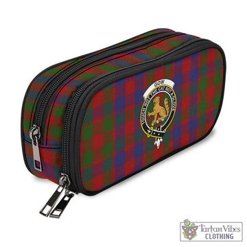 Gow Tartan Pen and Pencil Case with Family Crest