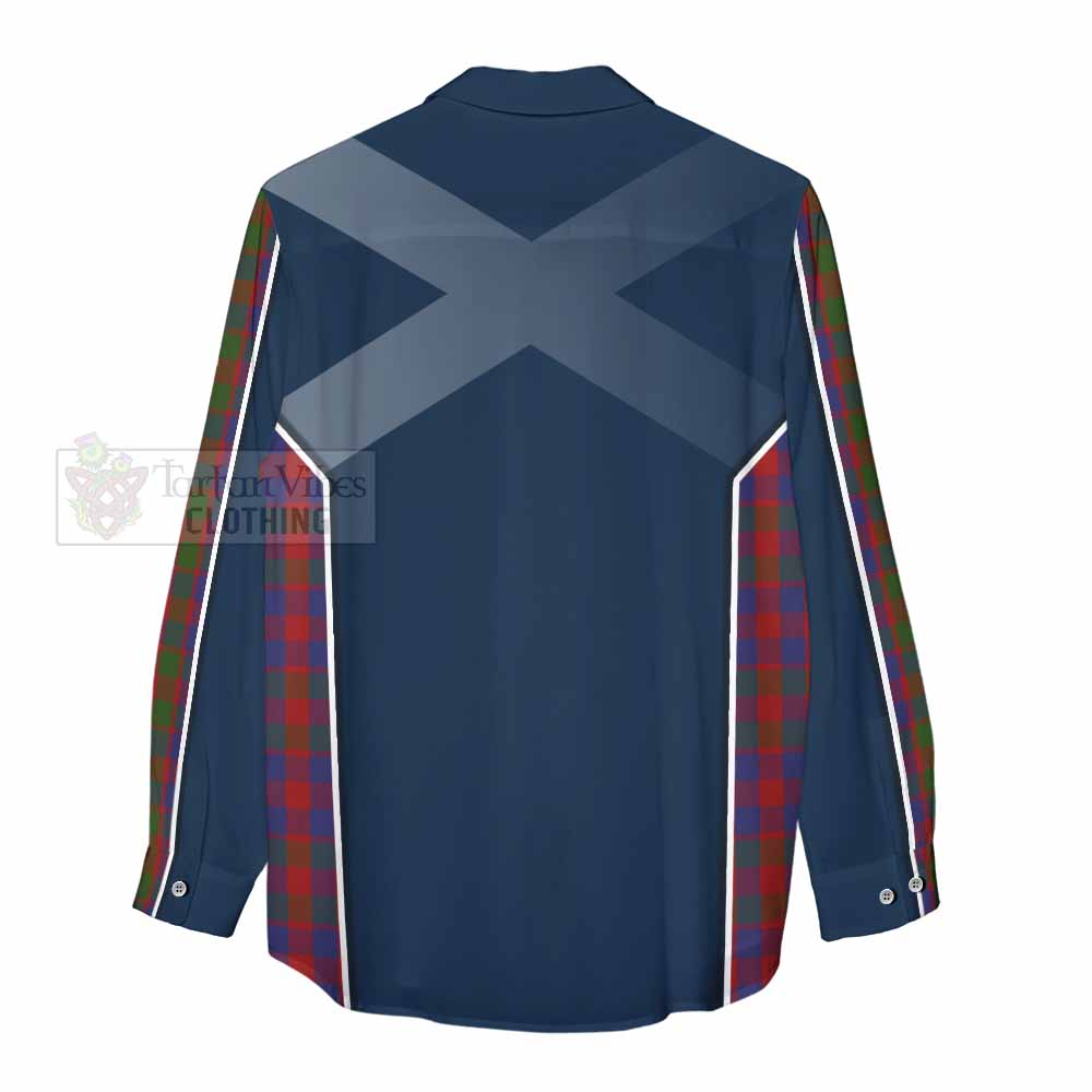 Tartan Vibes Clothing Gow Tartan Women's Casual Shirt with Family Crest and Lion Rampant Vibes Sport Style