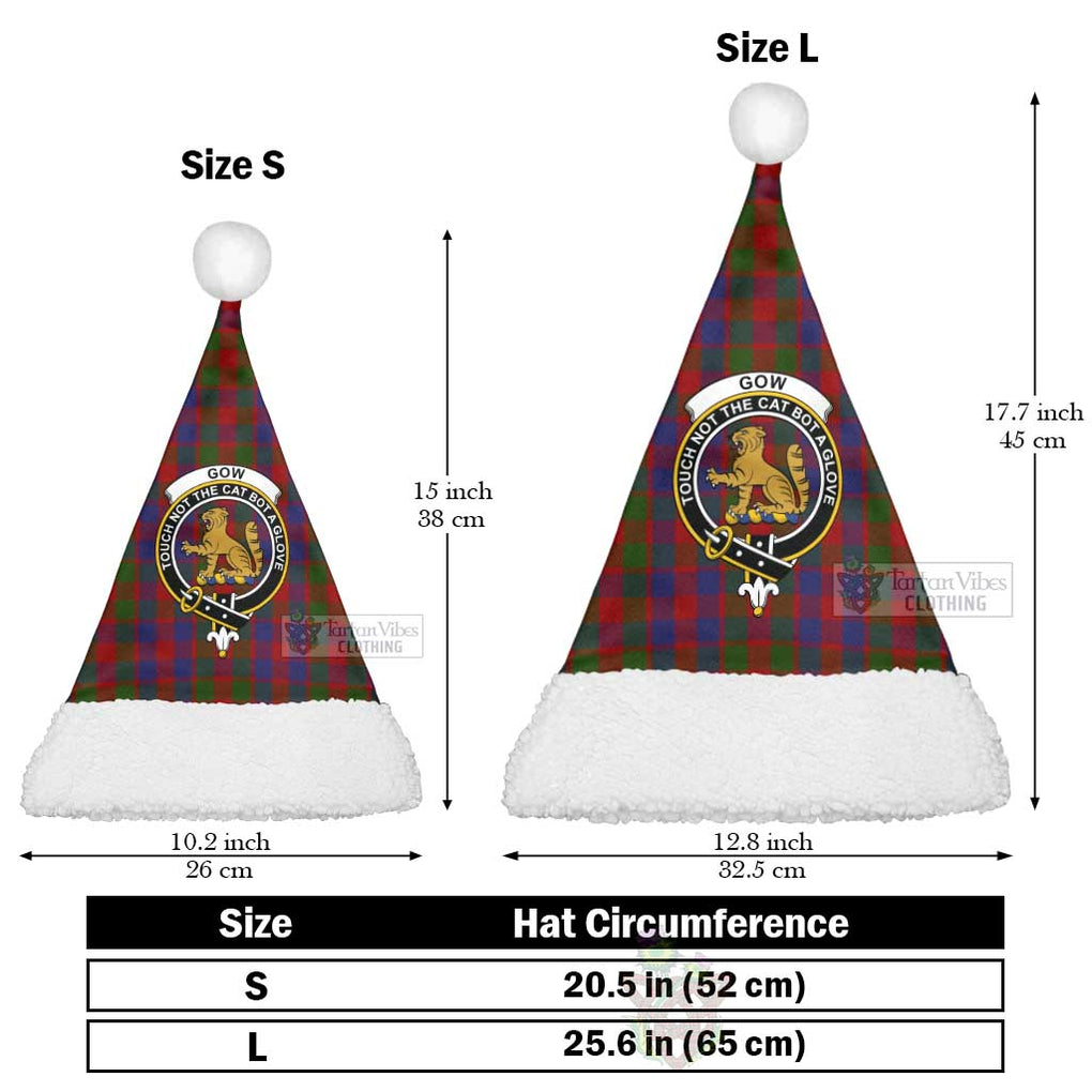 Tartan Vibes Clothing Gow Tartan Christmas Santa Hats with Family Crest