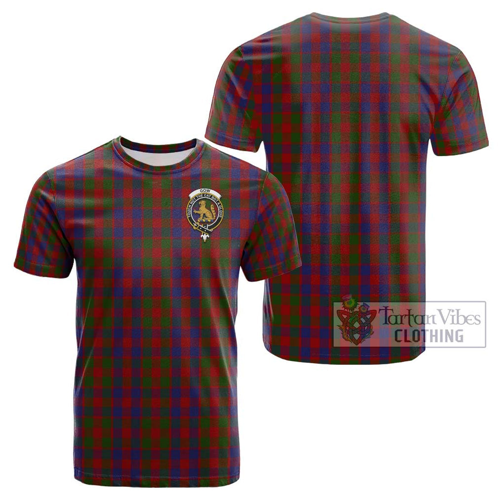 Gow Tartan Cotton T-Shirt with Family Crest Kid's Shirt - Tartanvibesclothing Shop