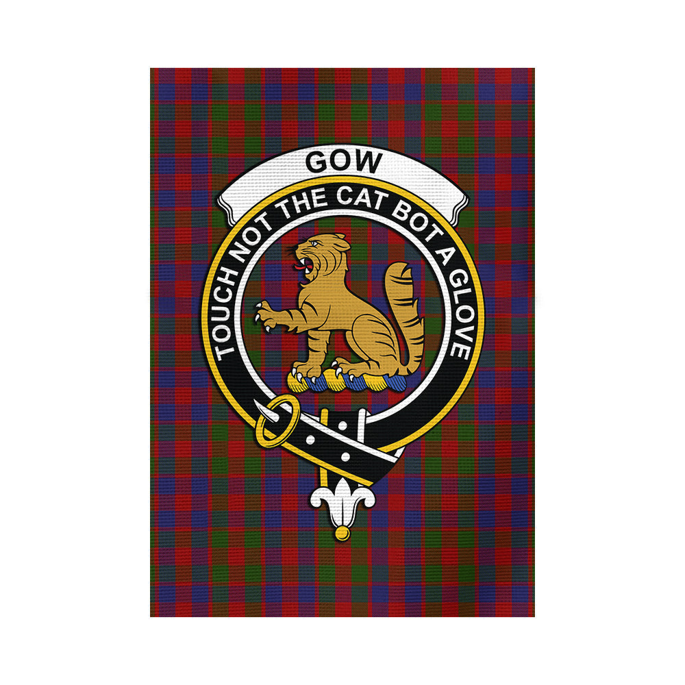 Gow Tartan Flag with Family Crest - Tartan Vibes Clothing