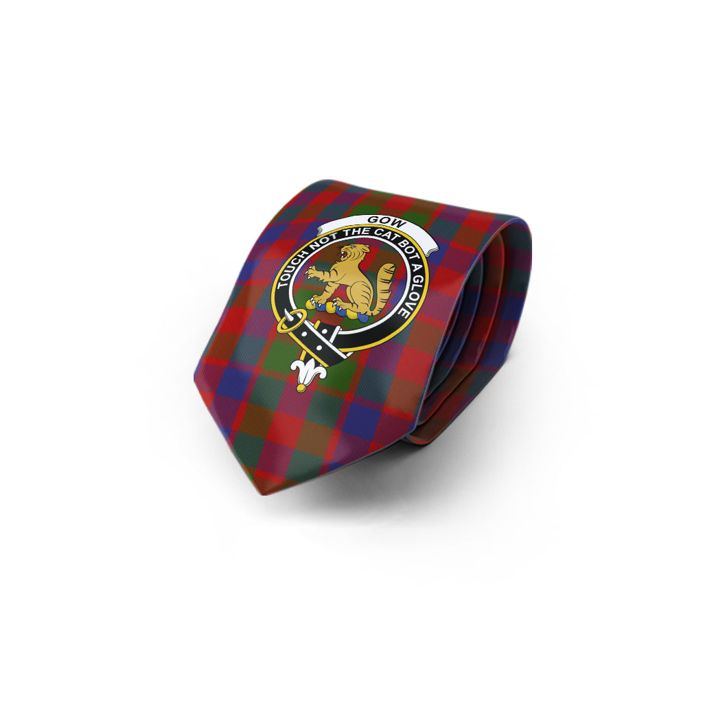 Gow Tartan Classic Necktie with Family Crest - Tartan Vibes Clothing