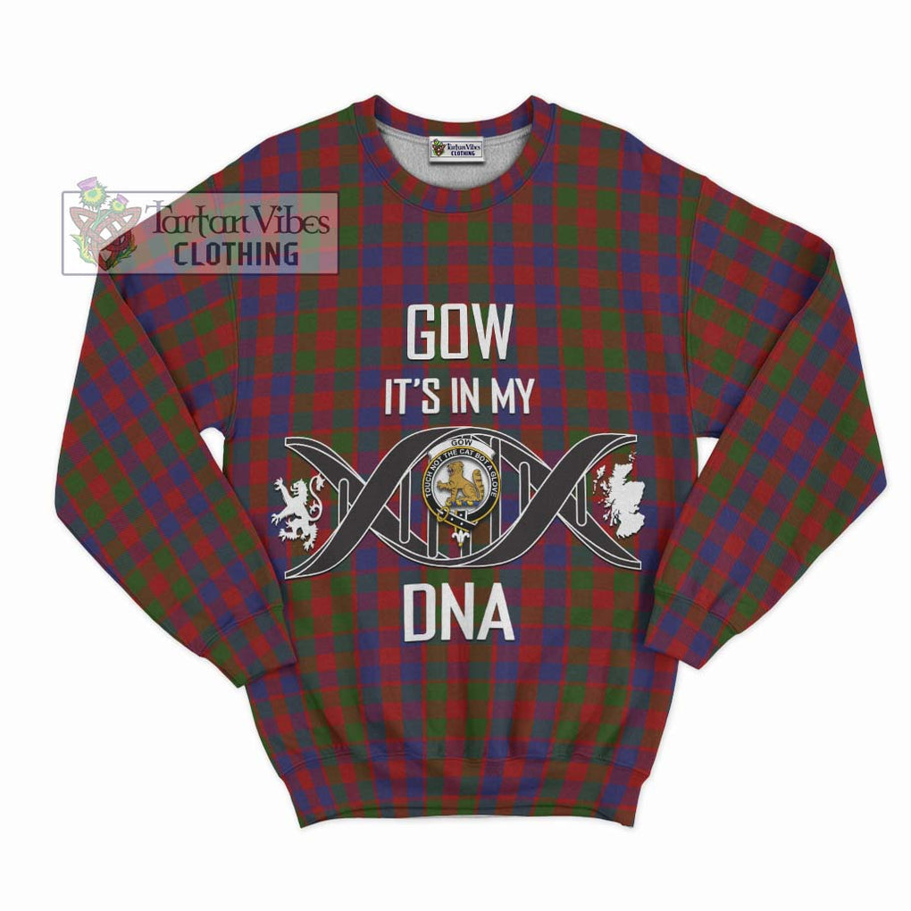 Gow Tartan Sweatshirt with Family Crest DNA In Me Style - Tartanvibesclothing Shop