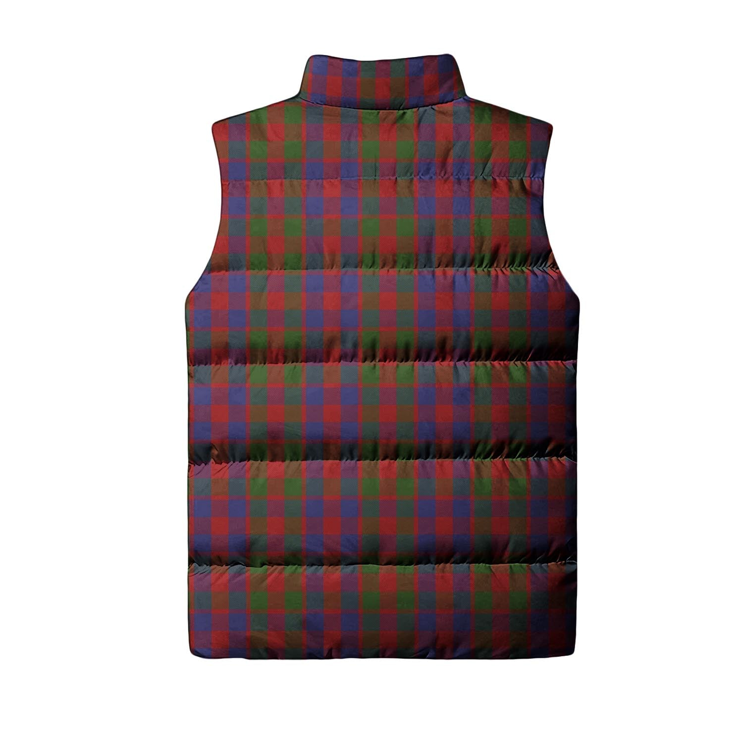 Gow Tartan Sleeveless Puffer Jacket with Family Crest - Tartanvibesclothing