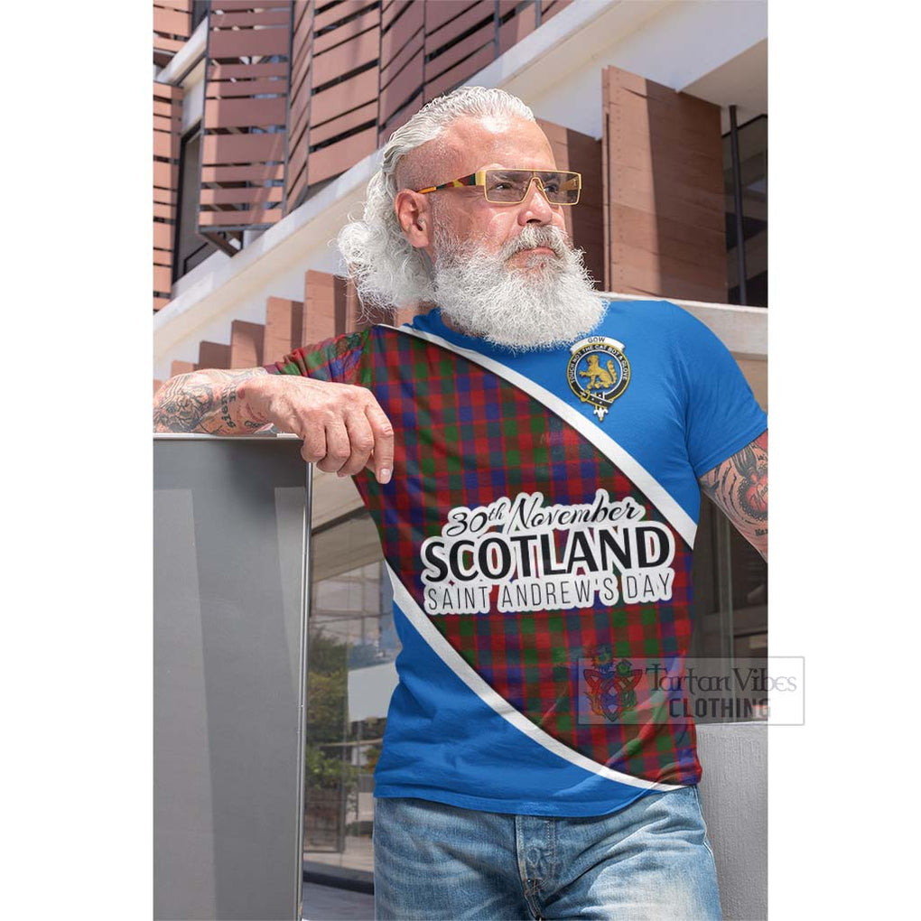 Tartan Vibes Clothing Gow Family Crest Tartan Cotton T-shirt Celebrate Saint Andrew's Day in Style