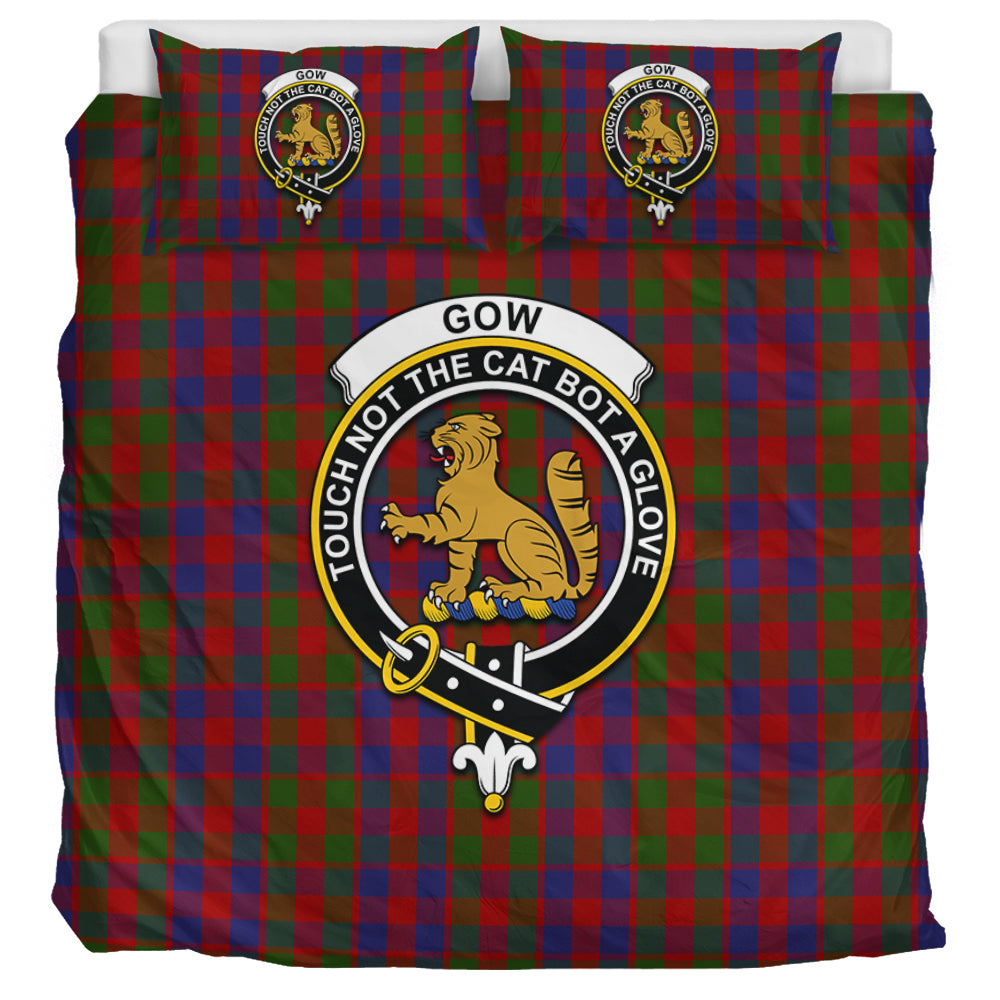 Gow Tartan Bedding Set with Family Crest UK Bedding Set UK Super King 104*94 inch - Tartan Vibes Clothing