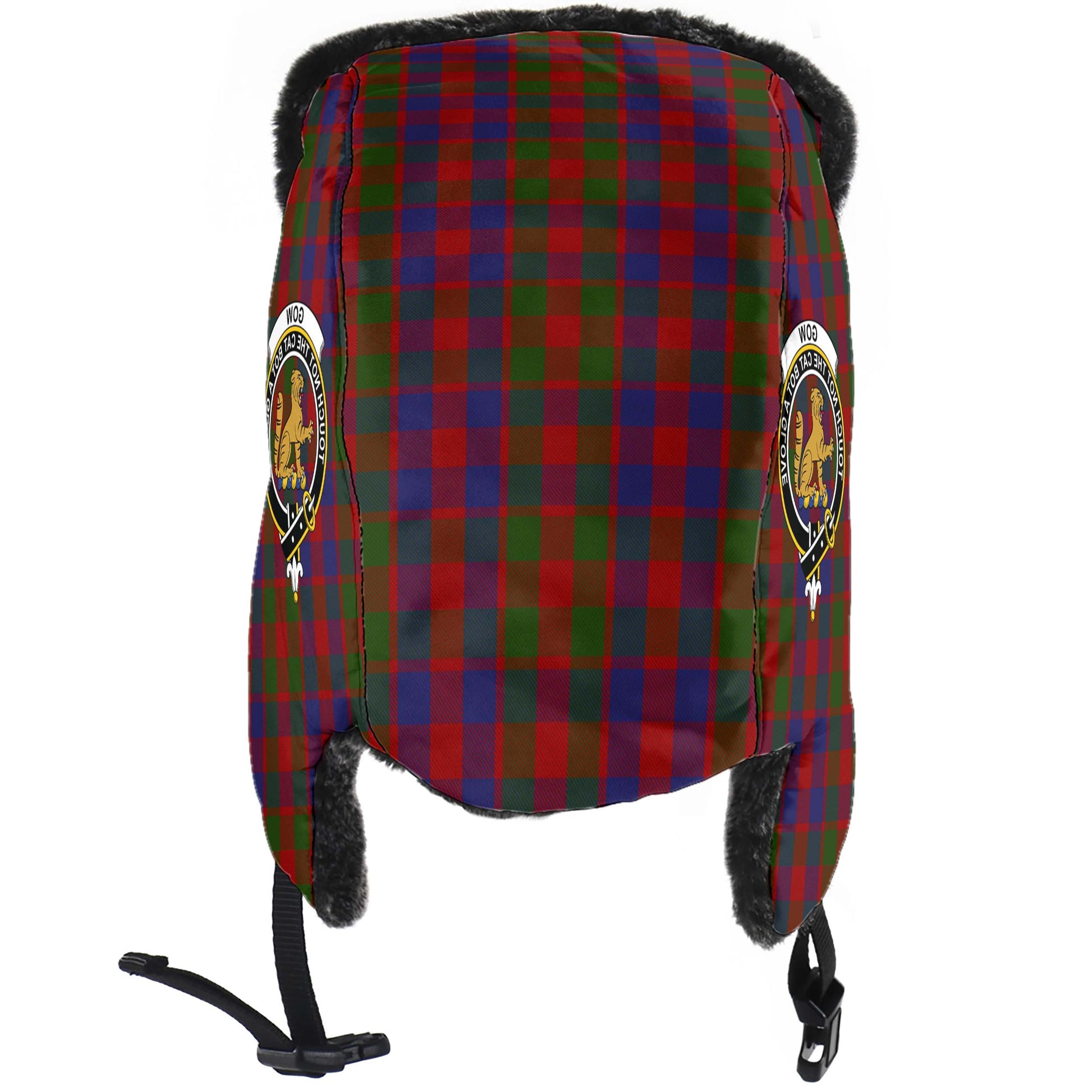 Gow Tartan Winter Trapper Hat with Family Crest - Tartanvibesclothing