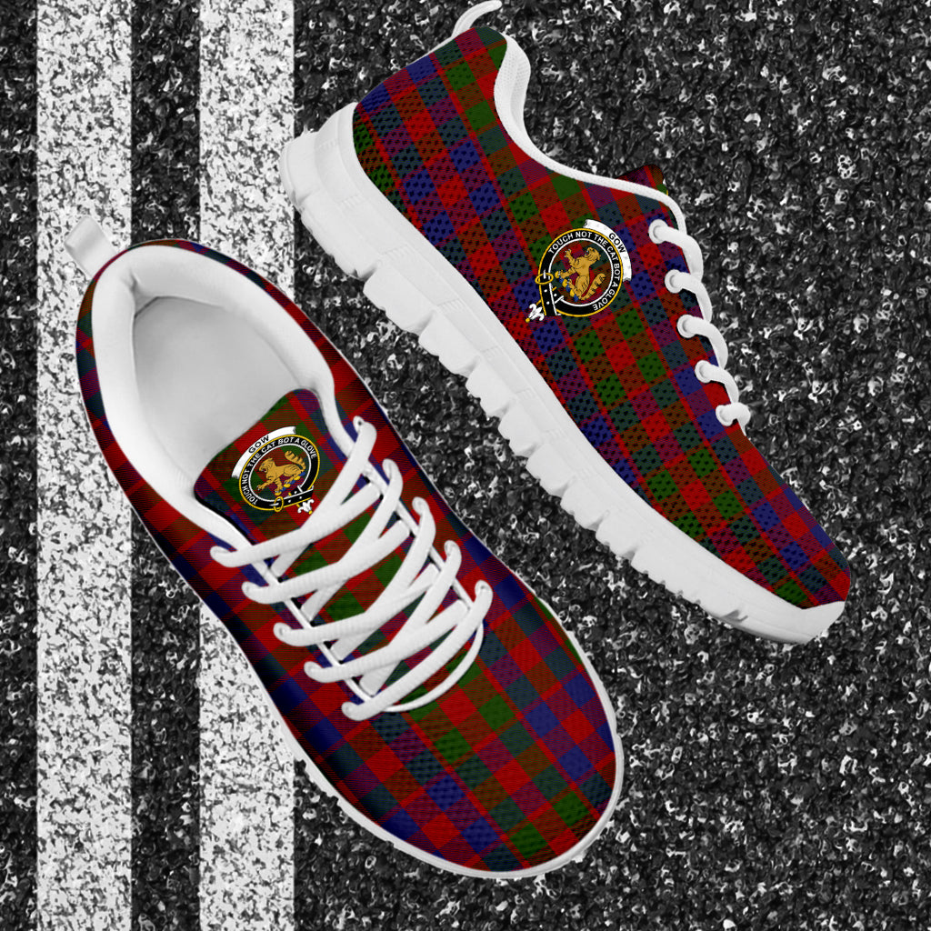 Gow Tartan Sneakers with Family Crest - Tartan Vibes Clothing