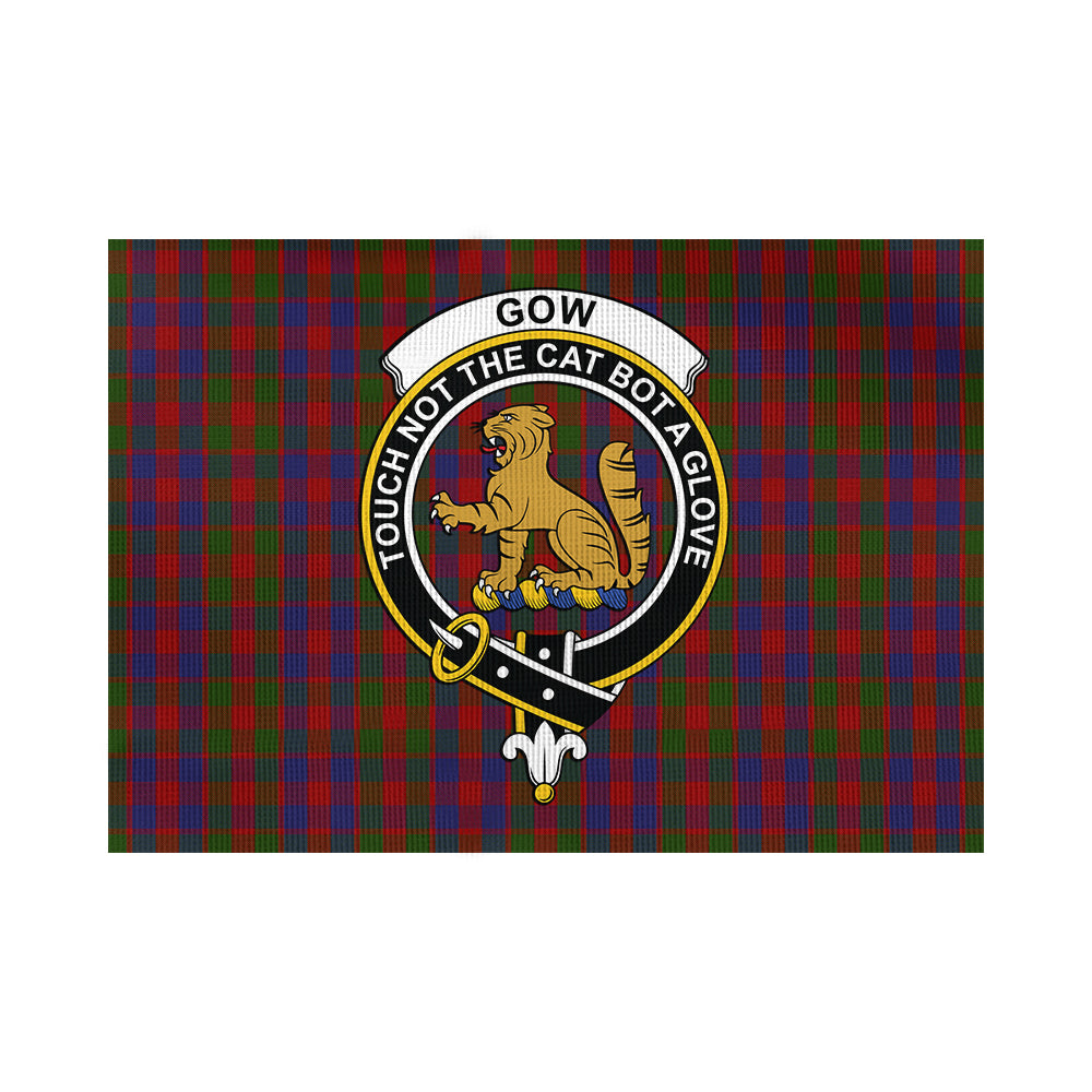 gow-tartan-flag-with-family-crest