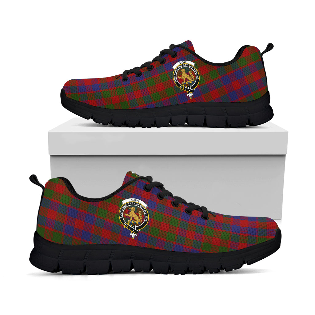 Gow Tartan Sneakers with Family Crest - Tartan Vibes Clothing