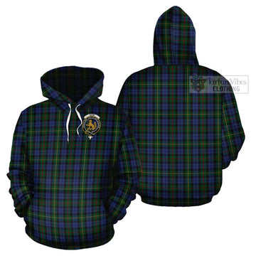 Gow Hunting Tartan Cotton Hoodie with Family Crest