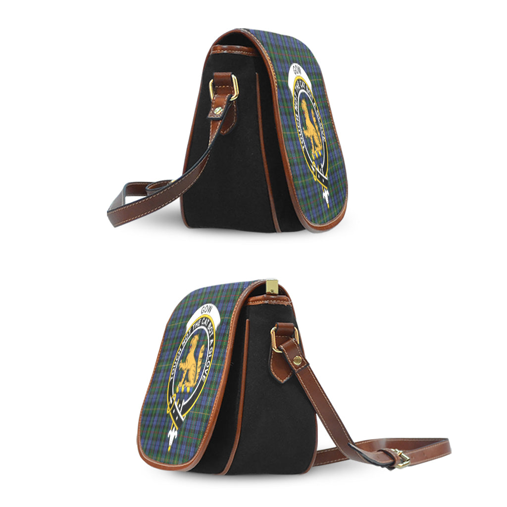 Gow Hunting Tartan Saddle Bag with Family Crest - Tartan Vibes Clothing