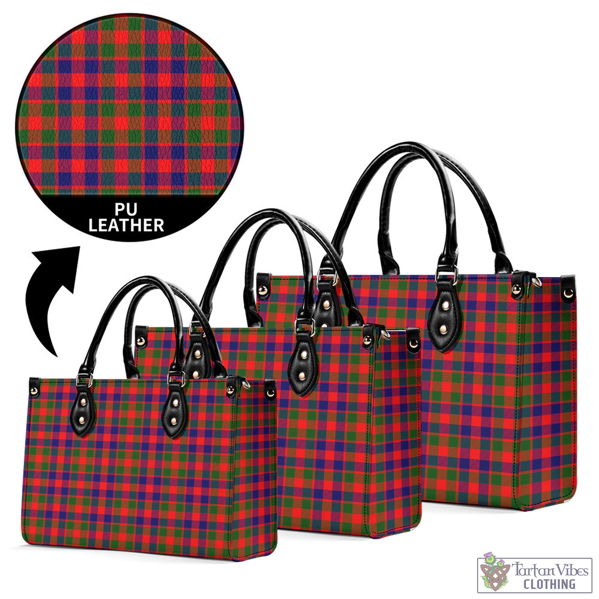 Tartan Vibes Clothing Gow Modern Tartan Luxury Leather Handbags