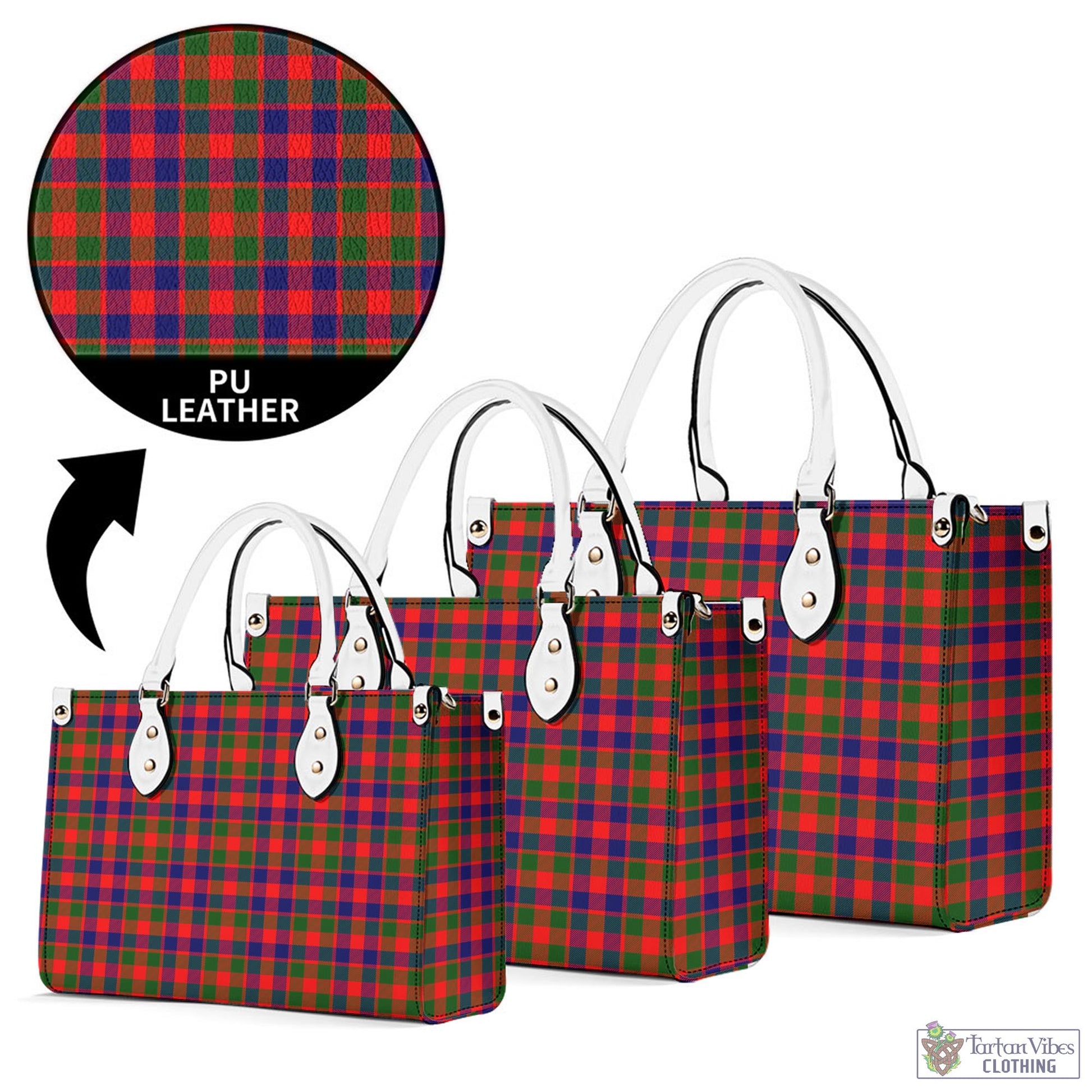 Tartan Vibes Clothing Gow Modern Tartan Luxury Leather Handbags