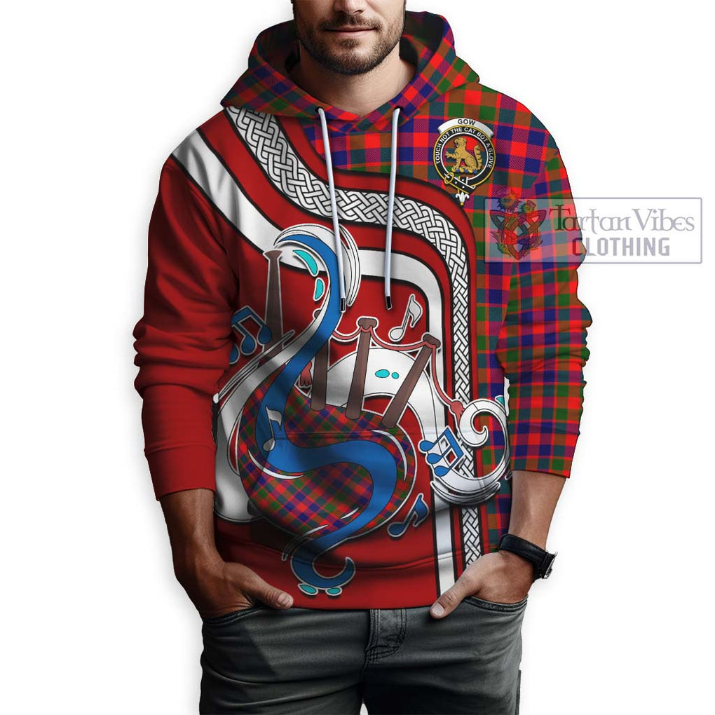 Gow Modern Tartan Hoodie with Epic Bagpipe Style Zip Hoodie - Tartanvibesclothing Shop