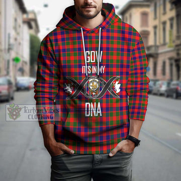 Gow Modern Tartan Hoodie with Family Crest DNA In Me Style