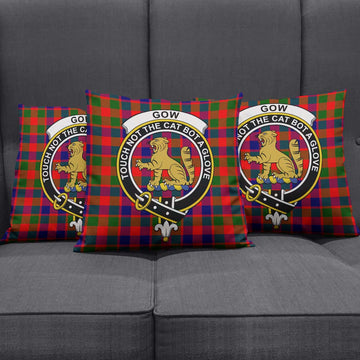 Gow Modern Tartan Pillow Cover with Family Crest