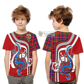 Gow Modern Tartan Kid T-Shirt with Epic Bagpipe Style