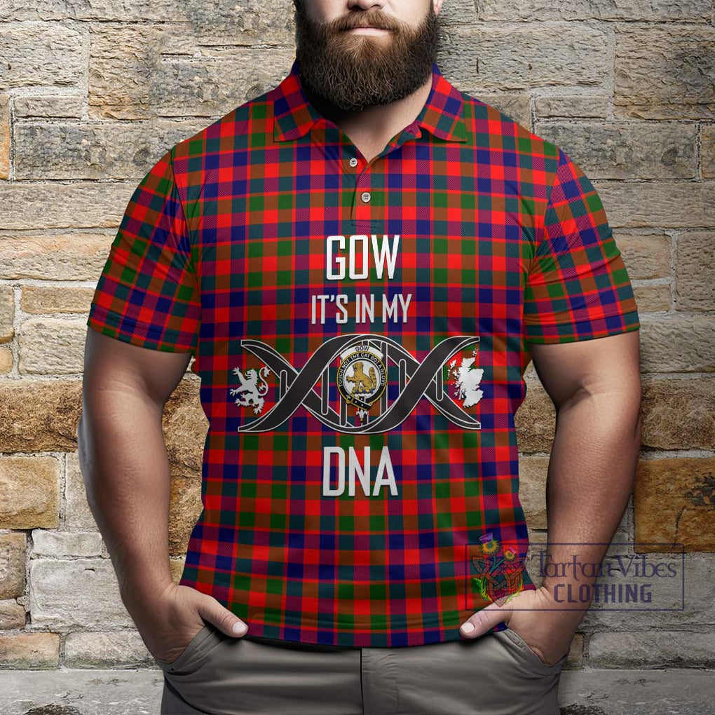 Gow Modern Tartan Polo Shirt with Family Crest DNA In Me Style Kid - Tartanvibesclothing Shop