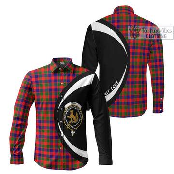 Gow Modern Tartan Long Sleeve Button Up with Family Crest Circle Style