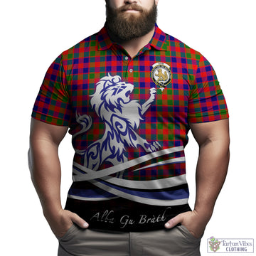 Gow Modern Tartan Polo Shirt with Alba Gu Brath Regal Lion Emblem