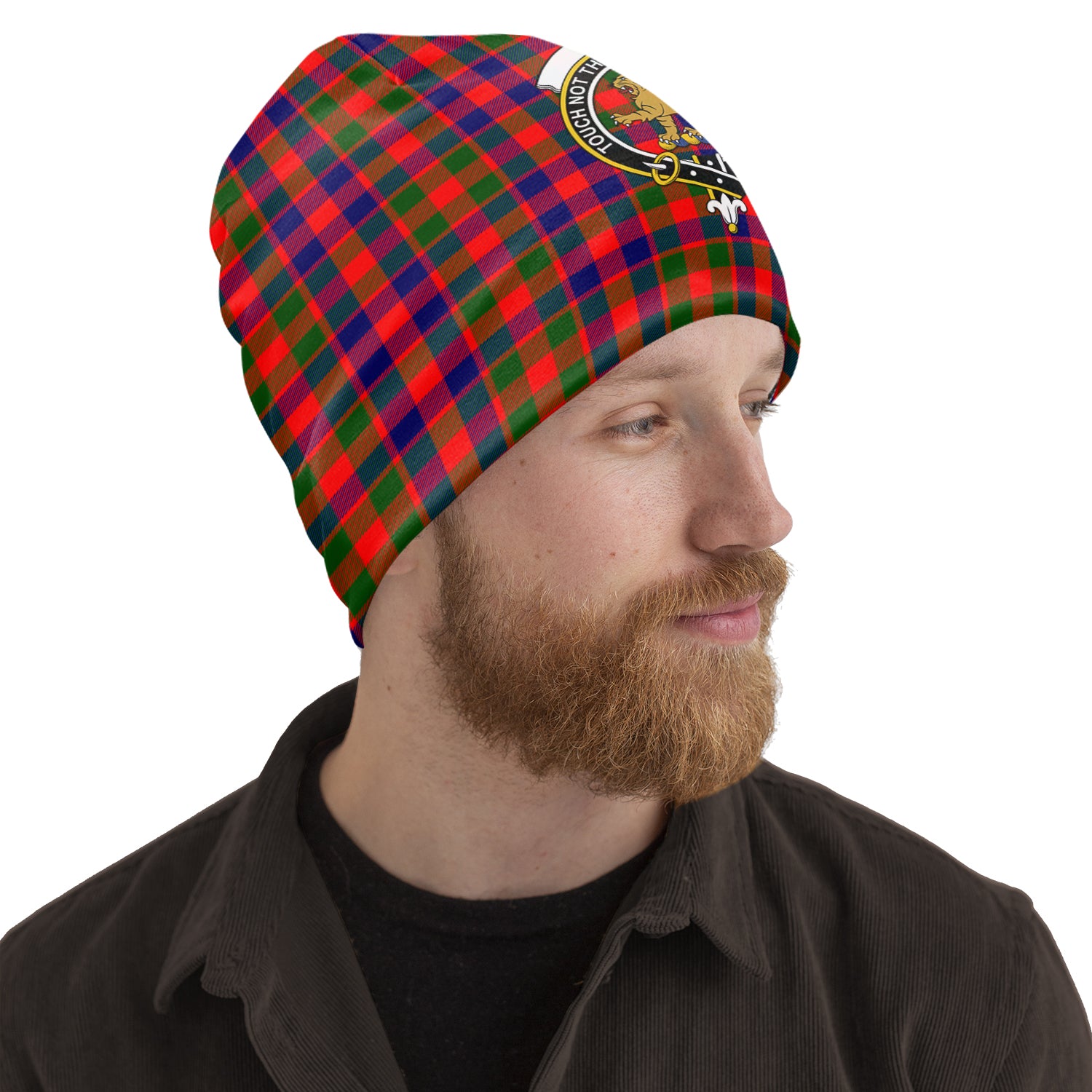 Gow Modern Tartan Beanies Hat with Family Crest One Size 10.5*10.2 inches - Tartan Vibes Clothing