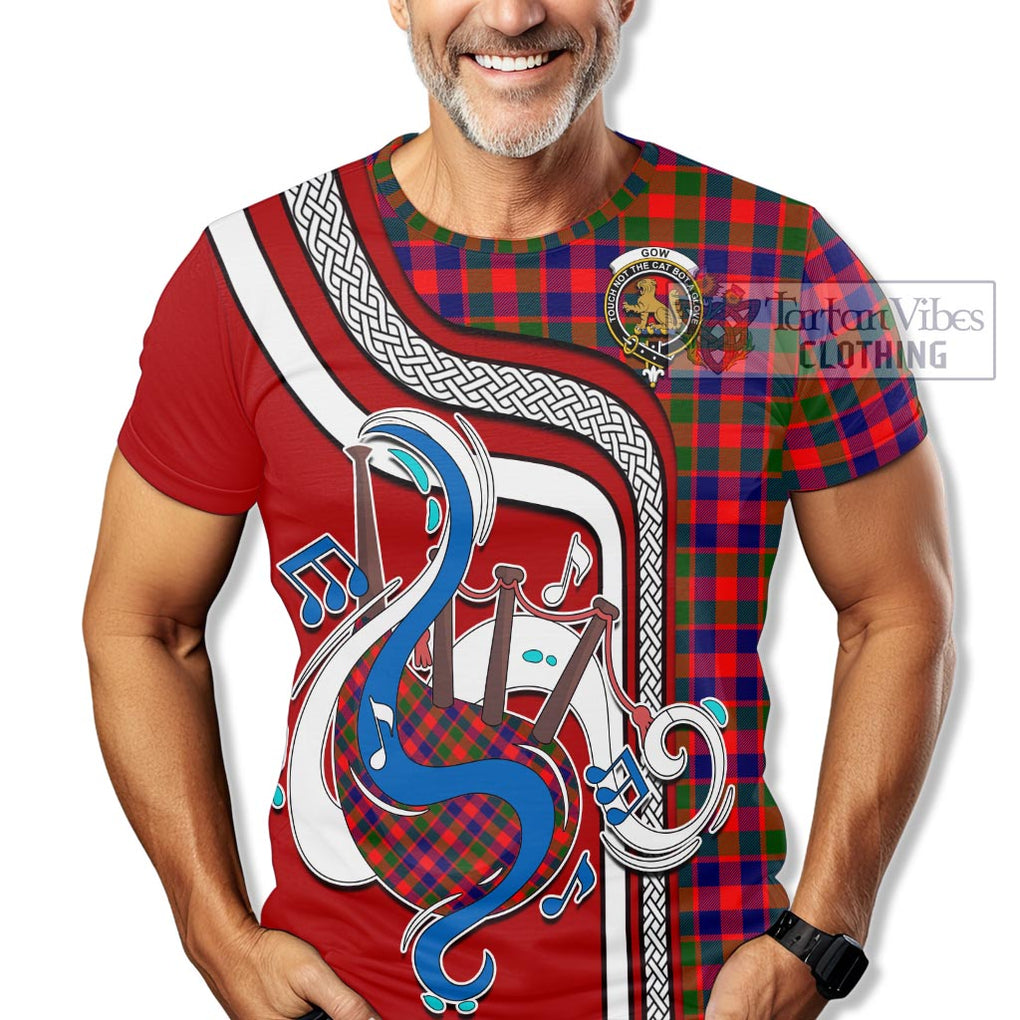 Gow Modern Tartan T-Shirt with Epic Bagpipe Style Kid's Shirt - Tartanvibesclothing Shop