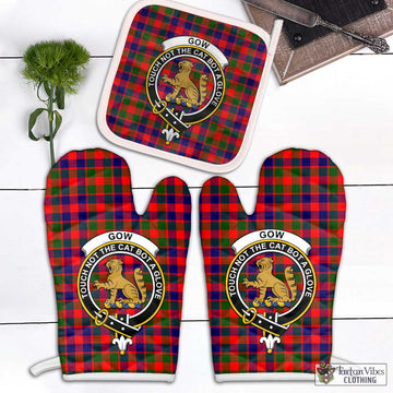 Gow Modern Tartan Combo Oven Mitt & Pot-Holder with Family Crest