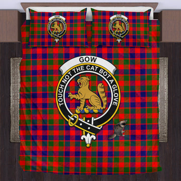 Gow Modern Tartan Bedding Set with Family Crest