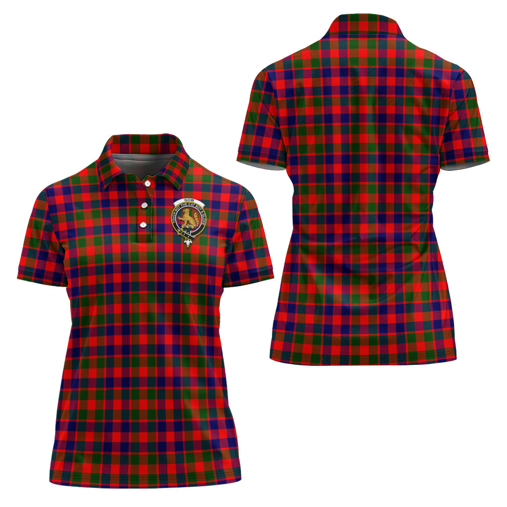 Gow Modern Tartan Polo Shirt with Family Crest For Women Women - Tartan Vibes Clothing