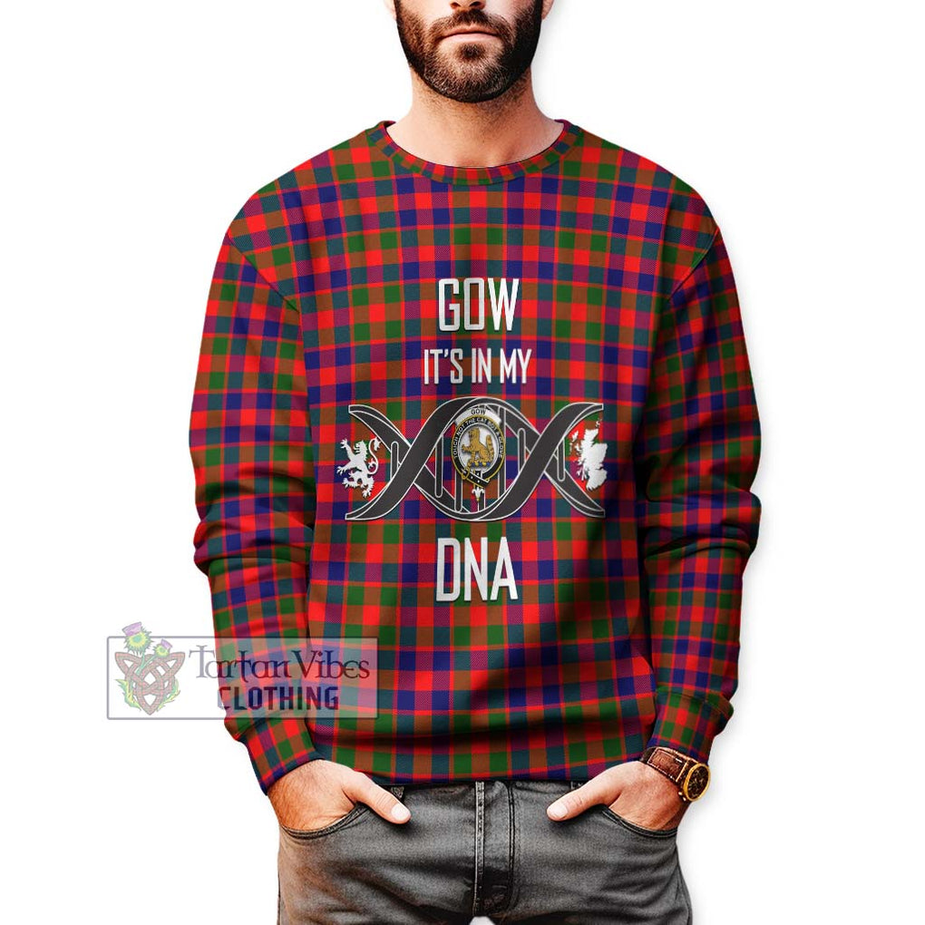 Gow Modern Tartan Sweatshirt with Family Crest DNA In Me Style Unisex - Tartanvibesclothing Shop