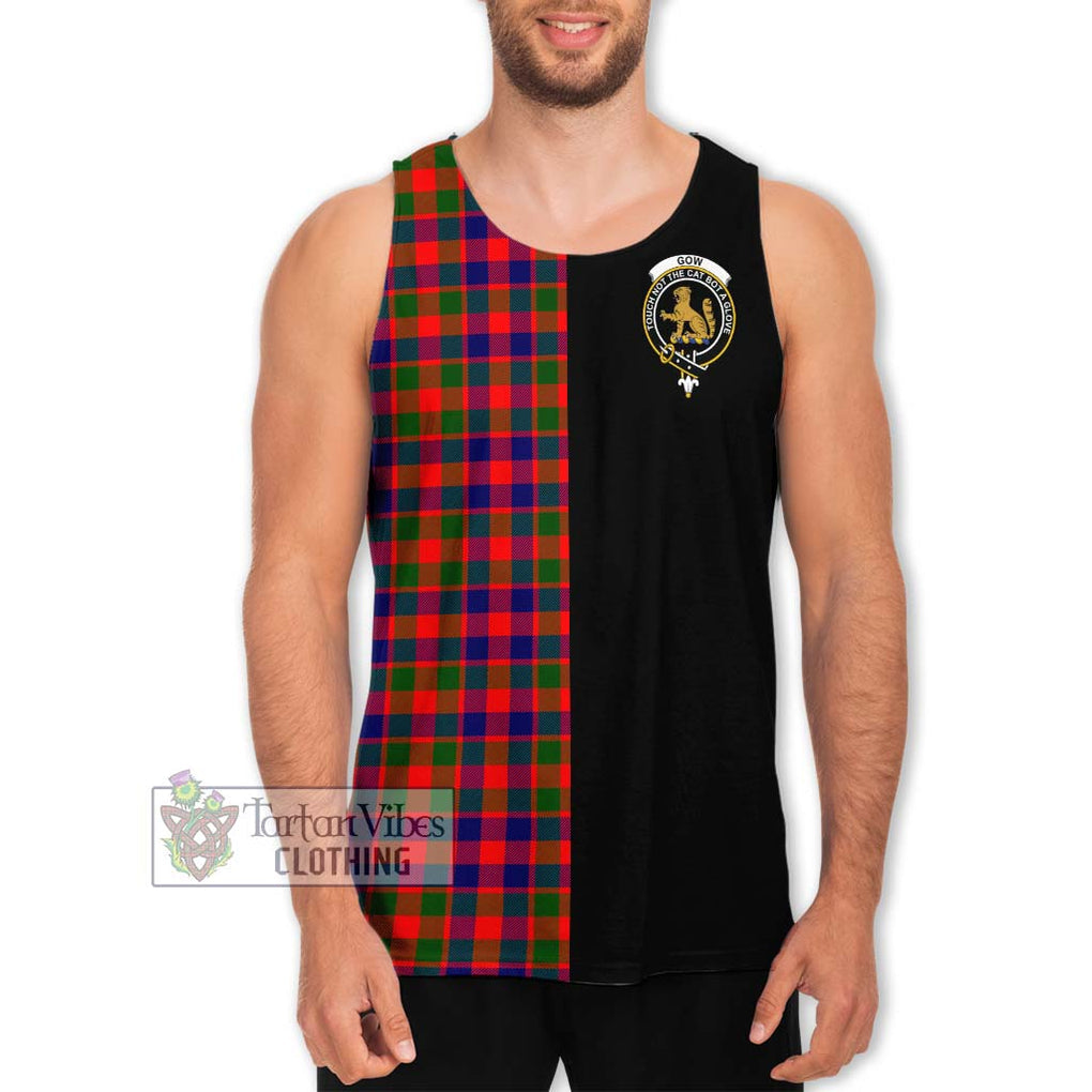 Gow Modern Tartan Men's Tank Top with Family Crest and Half Of Me Style Men - Tartanvibesclothing Shop