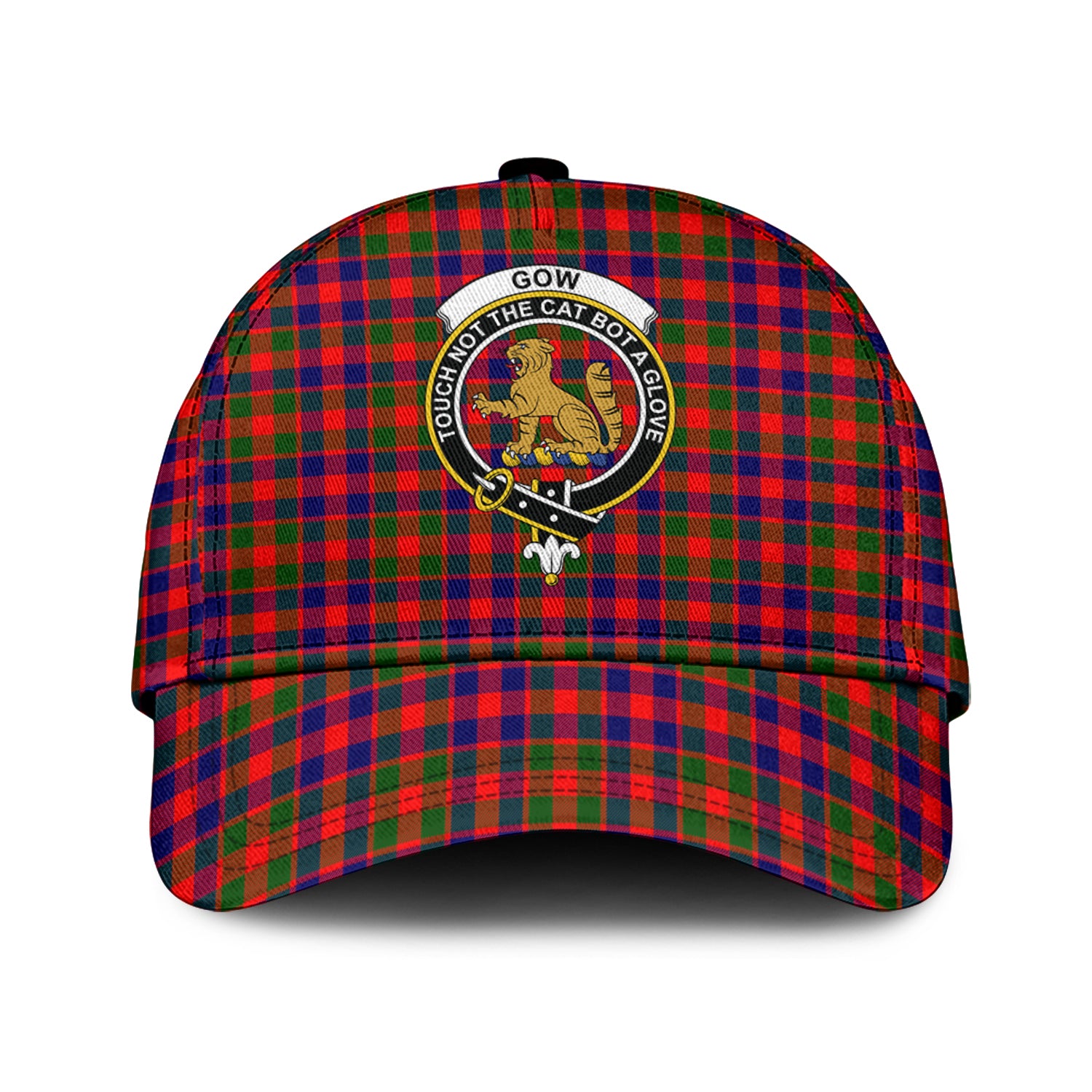 Gow Modern Tartan Classic Cap with Family Crest Classic Cap Universal Fit - Tartan Vibes Clothing