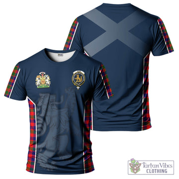 Gow Modern Tartan T-Shirt with Family Crest and Lion Rampant Vibes Sport Style