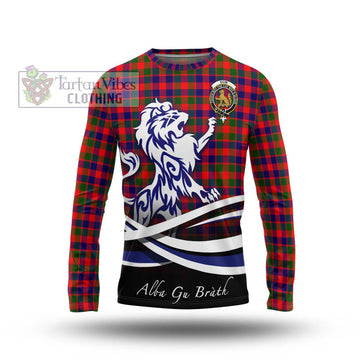 Gow Modern Tartan Long Sleeve T-Shirt with Alba Gu Brath Regal Lion Emblem