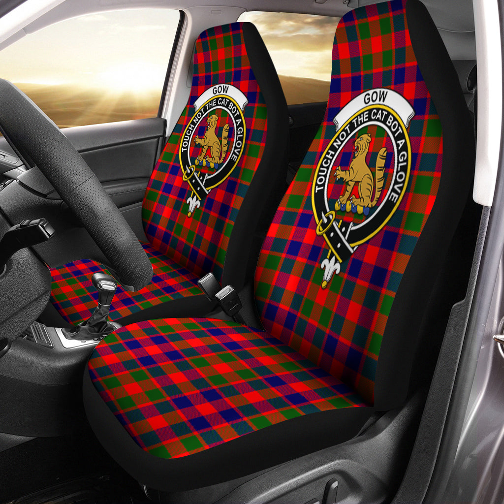 Gow Modern Tartan Car Seat Cover with Family Crest One Size - Tartanvibesclothing