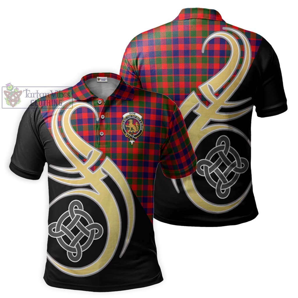 Gow Modern Tartan Polo Shirt with Family Crest and Celtic Symbol Style Kid - Tartan Vibes Clothing