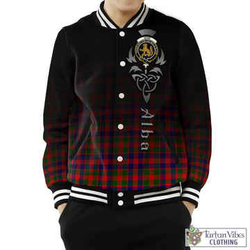 Gow Modern Tartan Baseball Jacket Featuring Alba Gu Brath Family Crest Celtic Inspired