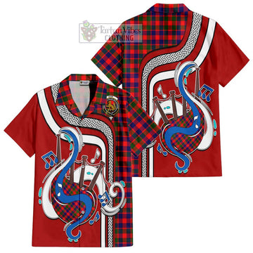 Gow Modern Tartan Short Sleeve Button Shirt with Epic Bagpipe Style