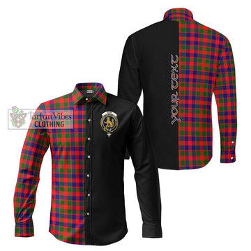 Gow Modern Tartan Long Sleeve Button Shirt with Family Crest and Half Of Me Style